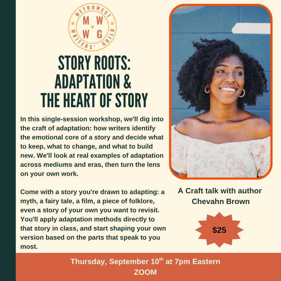 Single-Session: Chevahn Brown teaches Story Roots: Adaptation & the Heart of the Story